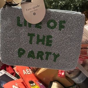 Kate Spade Beaded Pouch - Blue and Green